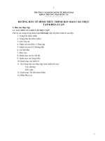 Hướng dẫn về hình thức trình bày báo cáo thực tập/khóa luận