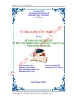 Khóa luận tốt nghiệp kế toán chi phí sản xuất và tính giá thành sản phẩm tại xí nghiệp may xuất khẩu hà quảng 