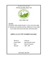 Khóa luận tốt nghiệp: Ứng dụng công nghệ tin học và máy toàn đạc điện tử thành lập mảnh bản đồ địa chính số 57 tỉ lệ 1/1000 tại xã Đắk Sắk, huyện Đắk Mil, tỉnh Đắk Nông