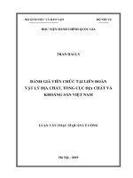 Đánh giá viên chức tại Liên đoàn Vật lý Địa chất, Tổng cục Địa chất và Khoáng sản Việt Nam (Luận văn thạc sĩ)
