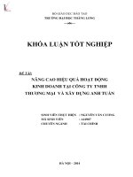 Khóa luận tốt nghiệp nâng cao hiệu quả hoạt động kinh doanh tại công ty TNHH thương mại và xây dựng anh tuấn 