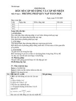 tên bài soạn tên bài soạn chương iii dãy số cấp số cộng và cấp số nhân tiết 37 bài 1 phương pháp quy nạp toán học ngày soạn 23102009 dạy ở các lớp lớp ngày dạy số hs vắng mặt ghi chú 11c2 11c5 11c6