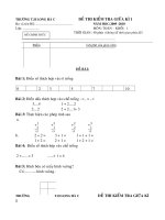 tröôøng t tröôøng t h long haø c ñeà thi kieåm tra giöõa kì 1 hoï vaø teân hs naêm hoïc 2009 2010 lôùp moân toaùn – khoái 1 thôøi gian 40 phuùt khoâng keå thôøi gian phaùt ñeà ñieåm lôøi pheâ cuûa g