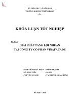 Khóa luận tốt nghiệp giải pháp tăng lợi nhuận tại công ty cổ phần vinafacade việt nam 