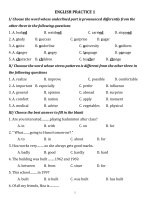 95 đề thi học sinh giỏi tiếng anh 7 