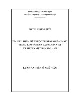 Tín hiệu thẩm mỹ thuộc trường nghĩa “mắt” trong kho tàng ca dao người việt và thơ ca việt nam 1945 1975 