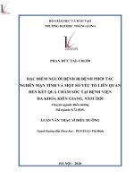 Tóm tắt luận văn Thạc sĩ Điều dưỡng Đặc điểm người bệnh bị bệnh phổi tắc nghẽn mạn tính
