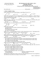 Vật lý 10 mã đề 201 