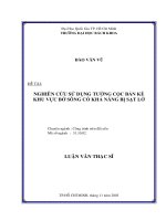 Nghiên cứu sử dụng tường cọc bản kè khu vực bờ sông có khả năng bị sạt lở 