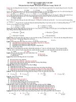 Cac de thi thu TN mon Vat li THPT Duc Tho 2009