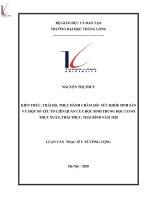 Tóm tắt luận văn thạc sĩ y tế công cộng  kiến thức, thái độ, thực hành chăm sóc sức khỏe sinh sản và một số yếu tố liên quan của học sinh trung học cơ sở thụy xuân, thái thụy, thái bình năm 2020 