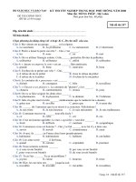 Đề thi tốt nghiệp THPT Quốc Gia môn Tiếng Pháp hệ 3 năm 2007-2008 lần 1 mã đề 357