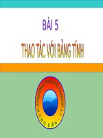 sử dụng các hàm để tính toán tiết 16 bài 5 thao tác với bảng tính tiếp theo 3 sao chép và di chuyển dữ liệu a sao chép nội dung ô tính b1 chọn ô hoặc các ô có thông tin cần sao chép b2 nháy nút copy