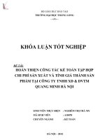 Khóa luận tốt nghiệp hoàn thiện công tác kế toán tập hợp chi phí sản xuất và tính giá thành sản phẩm tại công ty TNHH XD  DVTM quang minh hà nội 