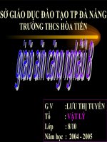 powerpoint presentation sở giáo dục đào tạo tp đà nẵng trường thcs hòa tiến g v lưu thị tuyến tổ vật lý lớp 810 năm học 2004 2005 183 bin 1 khung tên 2 hình biểu diễn 3 kích thước tên gọi hình chiếu