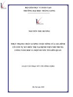 (Luận văn thạc sĩ) thực trạng chất lượng cuộc sống của gia đình có con tự kỷ điều trị tại bệnh viện nhi trung ương năm 2020 và một số yếu tố liên quan 