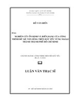 Nghiên cứu ổn định và biến dạng của công trình bờ kè ven sông trên đất yếu vùng ngoại thành thành phố hồ chí minh 