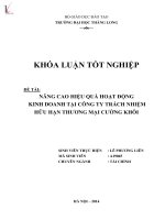 Khóa luận tốt nghiệp nâng cao hiệu quả hoạt động kinh doanh tại công ty trách nhiệm hữu hạn thương mại cường khôi 
