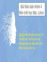 phan biet y thuc va  tri tue nhan tao. vai tro cua tri tue nhan tao trong day manh CNH HĐH o nuoc ta hien nay