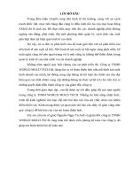 Báo cáo thực tập kế toán tại công ty TNHH world mold tech 