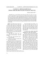 Báo cáo nghiên cứu khoa học: "Vai trò của chính sách đối ngoại thời kỳ Minh Trị (1868- 1912) đối với lịch sử Nhật Bản"