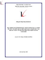 Tóm tắt luận văn thạc sĩ điều dưỡng  đặc điểm người bệnh đau thần kinh tọa và một số yếu tố liên quan đến kết quả chăm sóc tại trung tâm y tế huyện hòn đất kiên giang năm 2020 