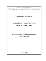 Luận văn thạc sĩ Quản lý văn hóa: Quản lý hoạt động xuất bản tại tỉnh Quảng Ninh