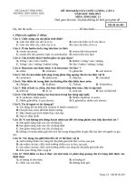 SINH học 11 má đề 401 
