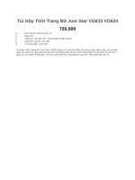 Túi hộp thời trang nữ just star VG633 VG634  720 000