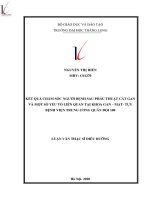 Tóm tắt luận văn thạc sĩ điều dưỡng kết quả chăm sóc người bệnh sau phẫu thuật cắt gan và một số yếu tố liên quan tại khoa gan – mật   tụy bệnh viện trung ương quân đội 108 