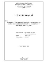 Nghiên cứu giải pháp hợp lý về cấu tạo và tính toán đường trong điều kiện đất yếu và ngập lũ sâu ở đồng bằng sông cửu long 