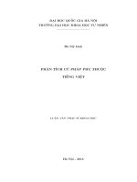 Phân tích cú pháp phụ thuộc tiếng việt 
