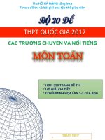 Bộ 20 đề thi thử THPT Quốc gia 2017 môn Toán có lời giải
