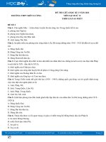 Bộ 5 đề thi giữa HK2 môn Lịch Sử 11 năm 2021 có đáp án Trường THPT Kiên Lương