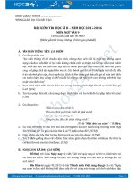 Đề thi học kì 2 môn Ngữ văn lớp 9 năm 2016 - Đề 2