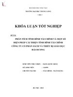 Khóa luận tốt nghiệp chuyên ngành Tài chính: Phân tích tình hình tài chính và một số biện pháp cải thiện tình hình tài chính của Công ty Cổ phần Sách và Thiết bị giáo dục Hải