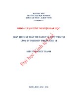 Khóa luận tốt nghiệp hoàn thiện kế toán thuế GTGTTNDN tại công ty TNHH MTV TMDV minh vi 