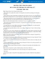 Đề cương ôn thi HK1 môn Địa lí 7 năm 2020 - Trường THCS Trương Định có đáp án