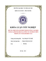 Tóm tắt Khóa luận tốt nghiệp: Một số giải pháp nhằm nâng cao khả năng cạnh tranh của Công ty Cổ phần Tiền Phong từ năm 2010 đến nay