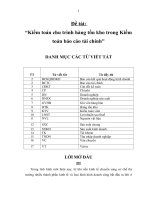 Đề tài kiểm toán chu trình hàng tồn kho trong kiểm toán báo cáo tài chính 