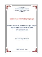 Khóa luận tốt nghiệp kế toán doanh thu chi phí và xác định kết quả kinh doanh tại công ty trách nhiệm hữu hạn phước anh 