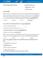 Câu hỏi ôn tập HK2 năm 2020 môn Ngữ Văn 6 - Trường TH&THCS Hồng Phương