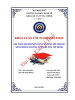 Khóa luận tốt nghiệp kế toán chi phí sản xuất và tính giá thành sản phẩm tại công ty TNHH MTV tín dũng 