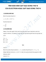 Phương pháp Tính bán kính quỹ đạo dừng thứ n của electron hoặc quỹ đạo dừng thứ n môn Vật Lý 12