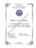 Khóa luận tốt nghiệp kế toán doanh thu chi phí và xác định kết quả kinh doanh tại công ty TNHH xây dựng và thương mại dịch vụ bình minh 