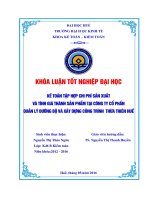 Khóa luận tốt nghiệp kế toán chi phí sản xuất và tính giá thành sản phẩm tại công ty cổ phần quản lý đường bộ và xây dựng công trình thừa thiên huế 
