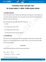 Phương pháp giải bài tập Áp dụng định lý biến thiên động năng môn Vật Lý 10