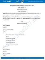 Đề kiểm tra 15 phút chương 2 môn Tin học lớp 11 có đáp án năm 2017 - Đề số 2