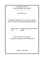 Tính phân phối dòng chảy năm của trạm Thủy văn Sơn Giang khi có biến đổi khí hậu