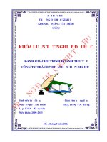 Khóa luận tốt nghiệp đánh giá chu trình doanh thu tại công ty TNHH bia huế 